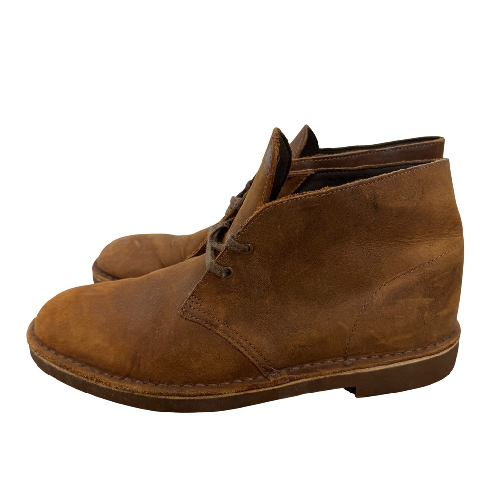 Clarks Bushacre 2 Mens Beeswax Brown Leather Chukka Boots 260822863110 US 11 M